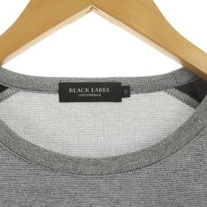 BLACK LABEL CRESTBRIDGE 18AW ロンT Tシャツ 長袖 クルーネック チェック 切替 M 黒 ブラック
