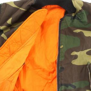 ALPHA INDUSTRIES インダストリーズ INDUSTRIES MA-1 ブルゾン フライトジャケット S カモフラ 迷彩 MIL-J-82790J