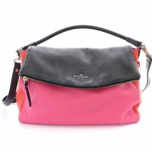 ショルダーバッグ ハンドバッグ 2WAY レザー ピンク 黒 ブラック