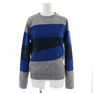 STUSSY セットアップ スウェット 長袖 タイトスカート ウエストゴム S 青 ブルー 紺 ネイビー グレー