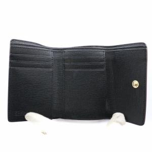 FURLA 三つ折り財布 ウォレット フェイクレザー 黒 ブラック