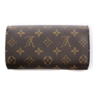 LOUIS VUITTON 長財布 三つ折り モノグラム ポルトフォイユ インターナショナル レザー 茶 ブラウン M61217