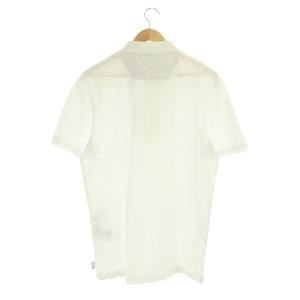 ARMANI COLLEZIONI ポロシャツ 半袖 ボタン ハーフジップ コットン ストレッチ 大きいサイズ USA XL 白 ホワイト