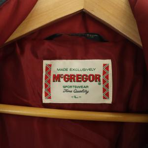 McGREGOR ダウンコート ロング ジップアップ 刺繍 ロゴ L 紺 ネイビー