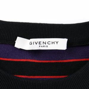 GIVENCHY エッセンシャルズ ニット セーター ボーダー 長袖 紫 パープル 黒 ブラック 赤 レッド