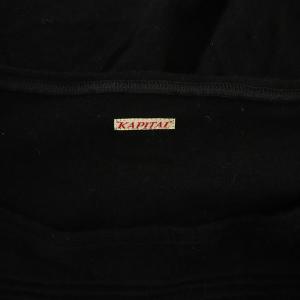KAPITAL ニット チュニック 七分袖 ギャザー タック ワイド 1 黒 ブラック
