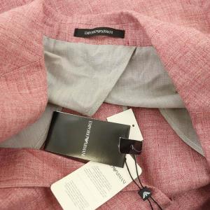 EMPORIO ARMANI 2017年製 テーラードジャケット リネン 2B 赤