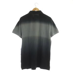 ARMANI COLLEZIONI ポロシャツ 半袖 グラデーション コットン 紺 ネイビー