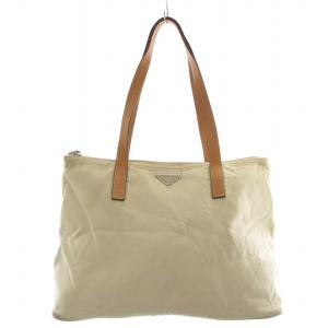 トートバッグ ハンドバッグ ナイロン 三角プレート イエロー系