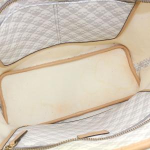 kate spade new york トートバッグ PVCレザー スペード 総柄 ファスナー アイボリー グレー WKRU5338