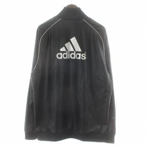 adidas ジャージセットアップ 上下 コーティング ジャケット ジップアップ パンツ ドローコード ロゴ プリント 2XO O XXL