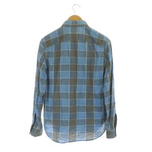 RRL RALPH LAUREN シャツ 長袖 チェック 起毛 コットン XS 青 ブルー