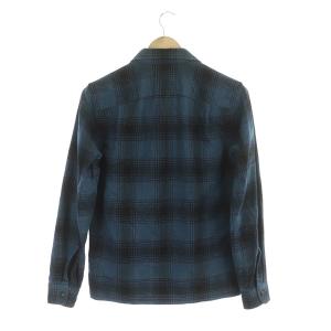 RRL RALPH LAUREN シャツ 長袖 チェック ウール混 XS 紺 ネイビー