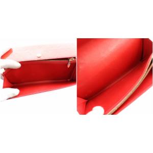 LOUIS VUITTON ヴェルニ 長財布 二つ折り エナメル レザー 赤 レッド