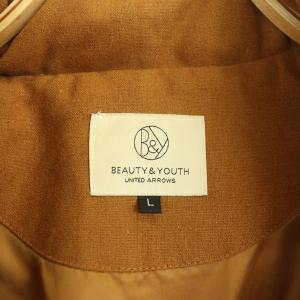 BEAUTY&YOUTH UNITED ARROWS ダウンジャケット ジップアップ ウール混 アウター L 茶 ブラウン