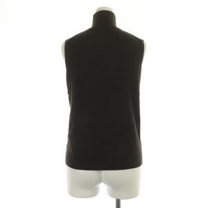 ANTEPRIMA ニット カットソー ノースリーブ ハイネック カシミア 42 ダークブラウン