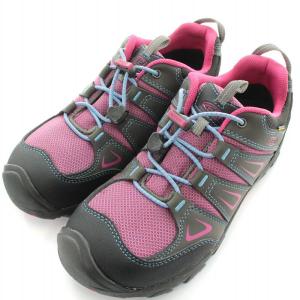 KEEN オークリッジ WP トレッキングシューズ ウォータープルーフ スニーカー US5 23.5cm 黒 ブラック ピンク 1015187