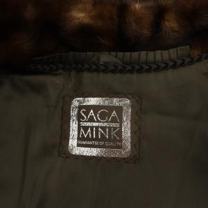 SAGA MINK 銀サガ ファーコート 毛皮 ミンク ハーフコート 11 茶 ブラウン
