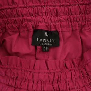 LANVIN COLLECTION ワイドパンツ フレア スリット イージー 36 ピンク