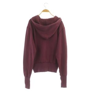 EVISU Hidehiko Yamane スウェットパーカー ジップアップ プリント カモメ 裏起毛 38 ボルドー