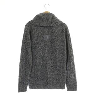 BLACK LABEL CRESTBRIDGE カーディガン ニット 長袖 ショールカラー ウール混 M 紺 ネイビー