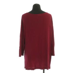 DRIES VAN NOTEN カットソー 七分袖 ドレープ タック M レッド