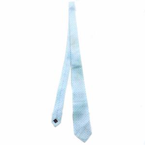 LOUIS VUITTON ネクタイ シルク レギュラータイ 総柄 モノグラム フラワリー ライトブルー