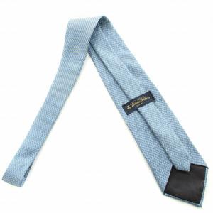 Brooks Brothers ネクタイ レギュラータイ 総柄 絹 シルク 青 ライトブルー