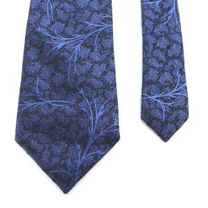 GIANNI VERSACE ネクタイ シルク 総柄 レギュラー イタリア製 紺 ネイビー