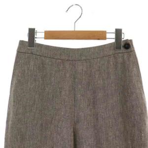 HERMES マルジェラ期 ワイドパンツ Hボタン リネン 麻 36 茶