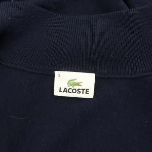 LACOSTE カーディガン ニット 長袖 ジップアップ アーガイル柄 ウール 3 紺 ネイビー