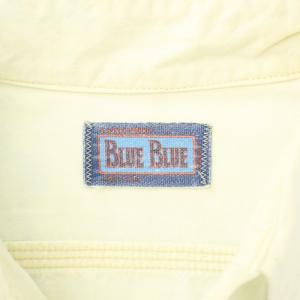 BLUE BLUE JAPAN 聖林公司 パッチワーク ブリーチ加工 シャンブレーシャツ 長袖 1 S 白 ホワイト 青 ブルー