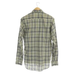 ETRO チェックシャツ 長袖 コットン イタリア製 S 紺 ネイビー カーキ