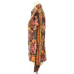 KENZO シャツ 長袖 絹 シルク 花柄 フラワー マルチカラー