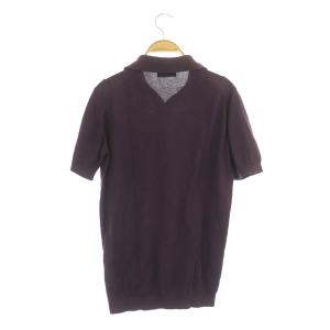 JOHN SMEDLEY ポロシャツ 半袖 コットン イギリス製 S 紫 パープル
