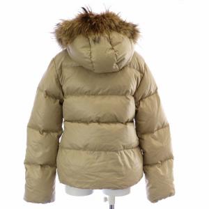 DUVETICA ダウンジャケット アウター ファー フード ジップアップ 42 M ベージュ