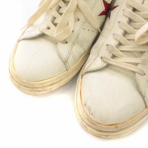 CONVERSE ONE STAR ワンスター スニーカー ローカット レザー US9 27.5cm 白 ホワイト 赤 レッド