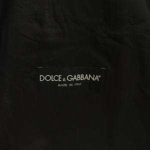 DOLCE&GABBANA テーラードジャケット ストライプ 2B ウール 44 黒 ブラック