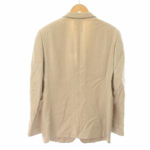 ARMANI COLLEZIONI テーラードジャケット 背抜き 長袖 ウール 絹 シルク混 46 S ベージュ