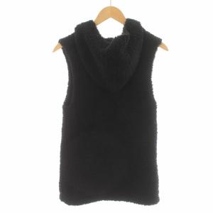 BAREFOOT DREAMS COZYCHIC ベスト パーカー フード S 黒 ブラック