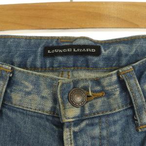 LOUNGE LIZARD デニム パンツ ジーンズ スリム スキニー ストレッチ ダメージ加工 1 青 ブルー