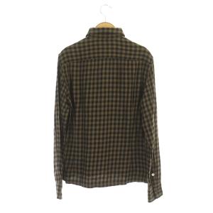 LOUNGE LIZARD シャツ 長袖 チェック ネルシャツ 1 茶 ブラウン