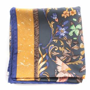 HERMES Pierres d'Orient et d'Occident 東洋の石と西洋の石細工 カレ90 大判スカーフ 箱付き 絹 シルク