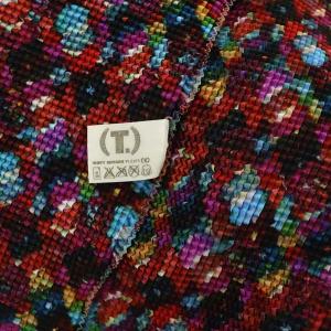 ISSEY MIYAKE (T.) ブラウス カットソー プリーツ 半袖 総柄 3 紫 パープル