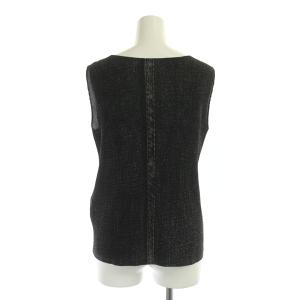 PLEATS PLEASE ISSEY MIYAKE ブラウス プリーツ カットソー ノースリーブ 03 黒 ブラック