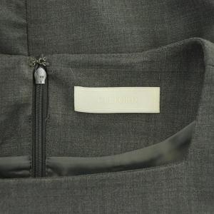 CELFORD ワンピース ロング 半袖 スクエアネック ウール ストレッチ 36 グレー