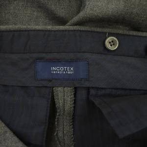 INCOTEX SUPER 100’S テーパードパンツ スラックス ウール 44 グレー