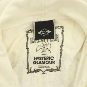 HYSTERIC GLAMOUR LED ZEPPELINパーカー スウェット ジップアップ 長袖 裏起毛 プリント S 白 ホワイト