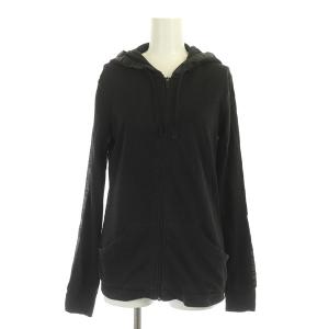 EMPORIO ARMANI UNDERWEAR スウェット セットアップ 上下 パーカー ジップアップ ジョガーパンツ ロゴ XS 黒 ブラック