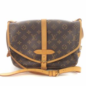 LOUIS VUITTON M42256 ソミュール30 モノグラム ショルダーバッグ ブラウン
